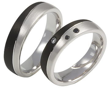 Weißgold-Carbonring