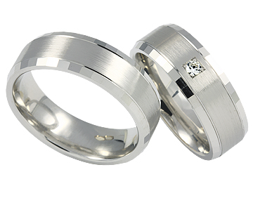 Klassischer Weißgoldring
