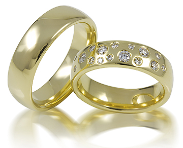 Juwelier Gelbgoldring 